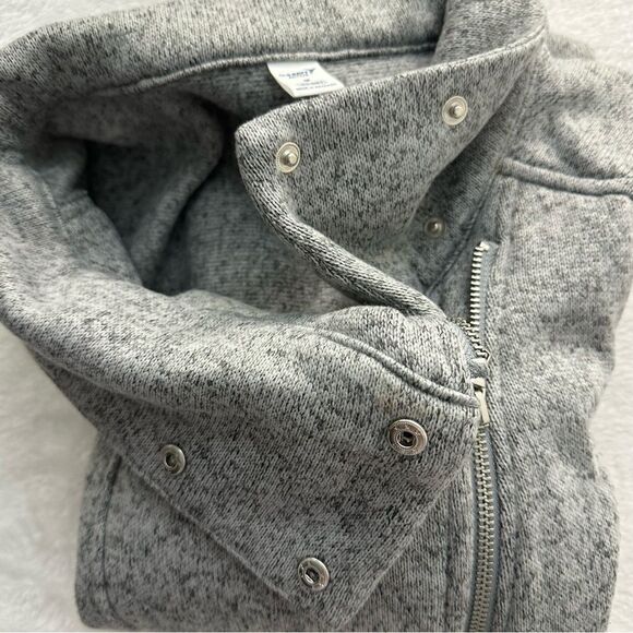 Old Navy Active Womens M Go Dry Athletic Jacket Heather Gray Asymmetrical Zipper - Picture 5 of 11